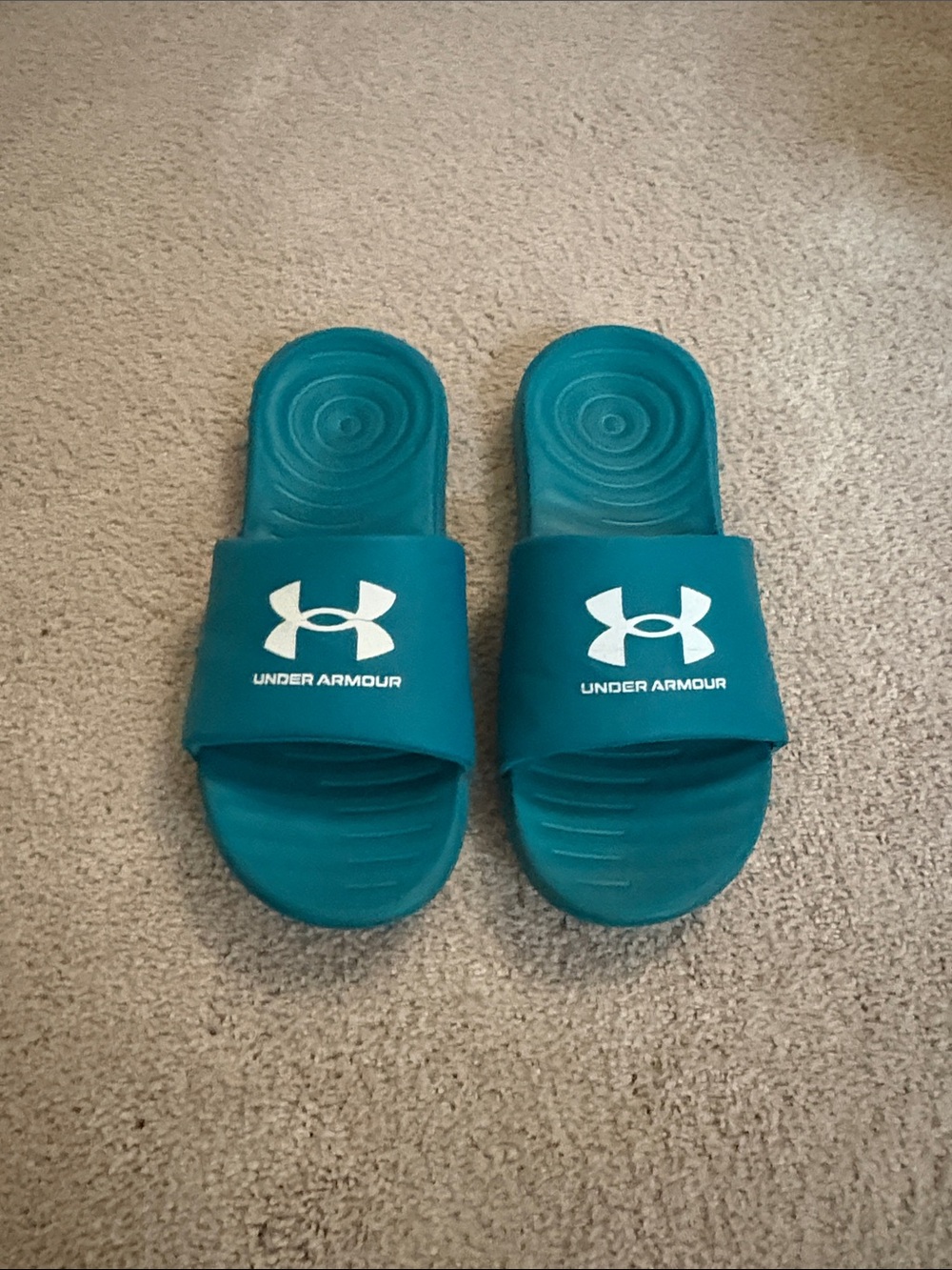 Under Armour Teal Athletic Slide Sandals Men’s 7 Women’s 8
